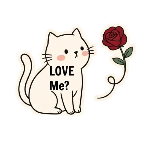cat, cat lover, romantic, love, cute, WhatsApp stickers, stickers, love message (2)